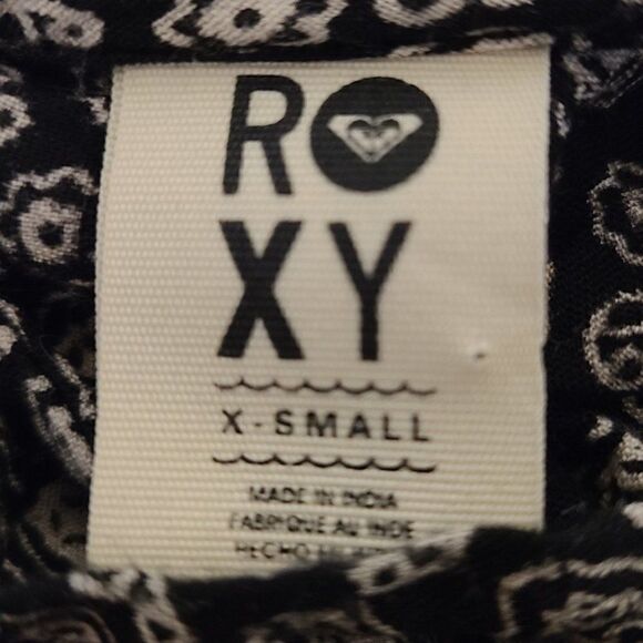 Roxy Black & White Patterned Hi-Low Midi Dress - XS - Picture 8 of 8